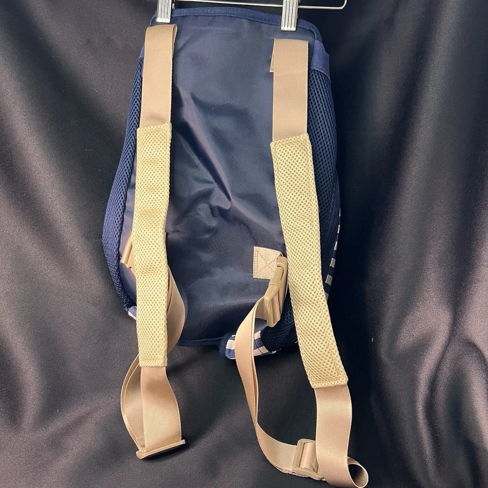 COODIA Pet Carrier Backpack Small Dog Blue White Striped Excellent Hands Free